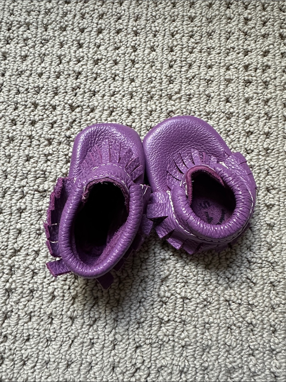 Freshly Picked Purple Toddler Moccasins with Fringe